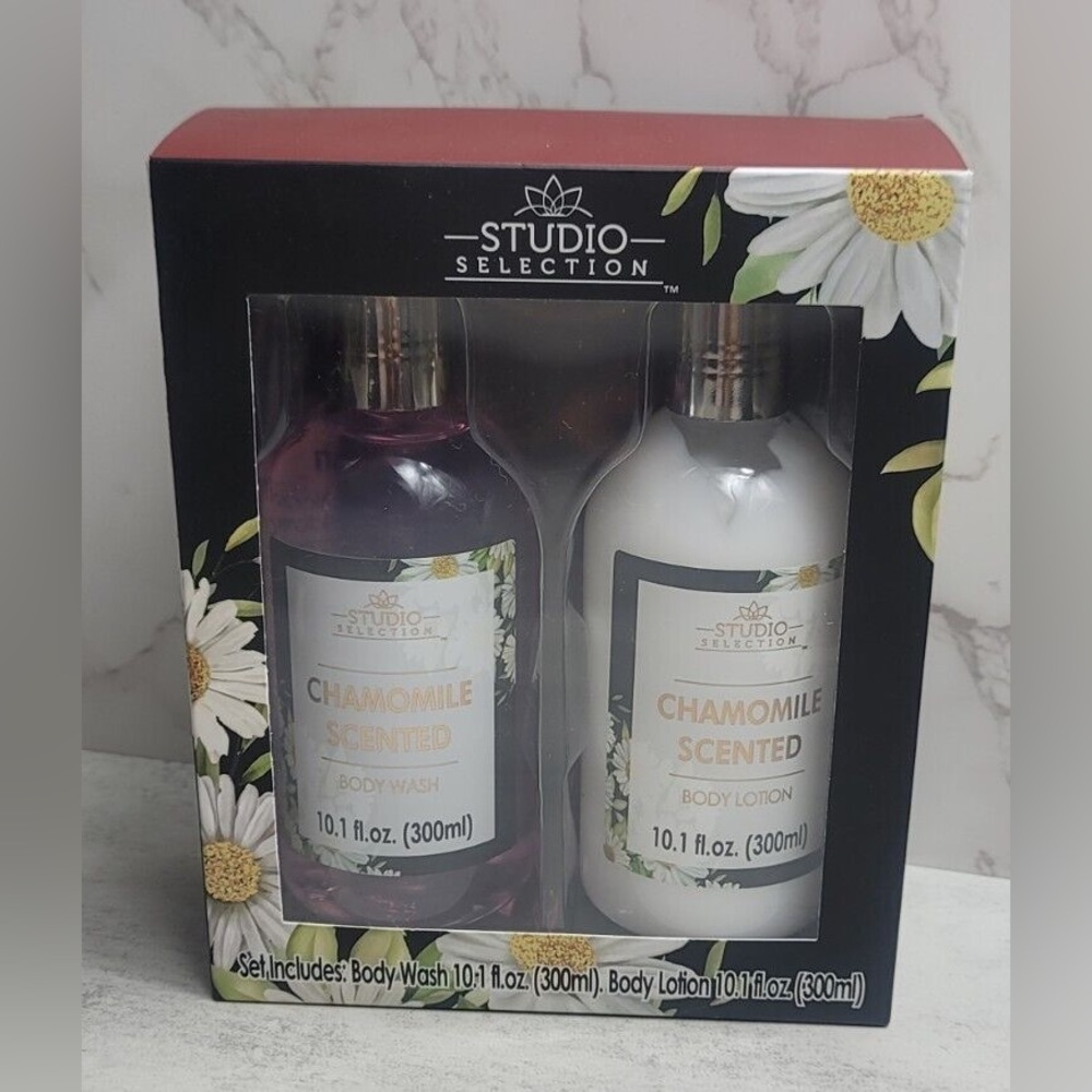 Lot of 2 Studio Selection Duo Body Wash & Lotion Chamomile Gift Set 10.1 oz Each